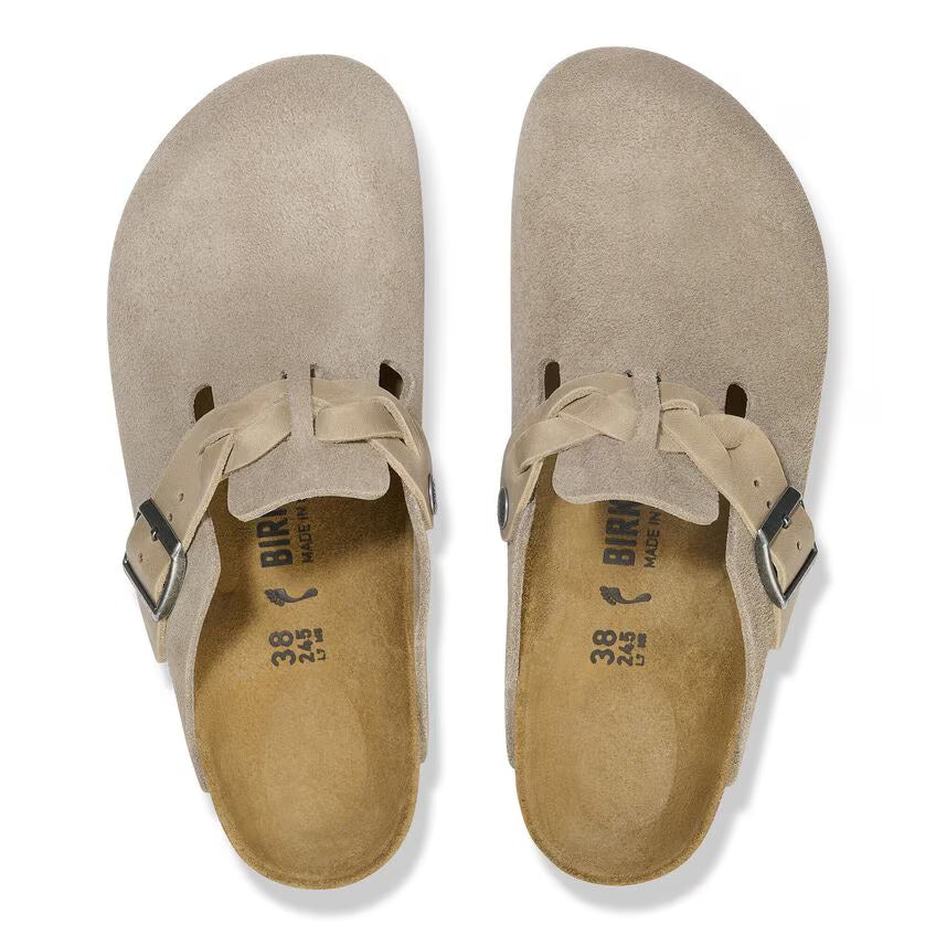 Birkenstock Boston Soft Footbed Suede Taupe