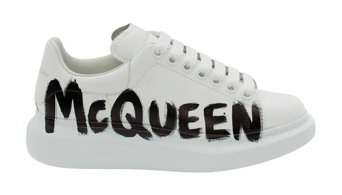 Alexander McQueen Oversized Graffiti White Black