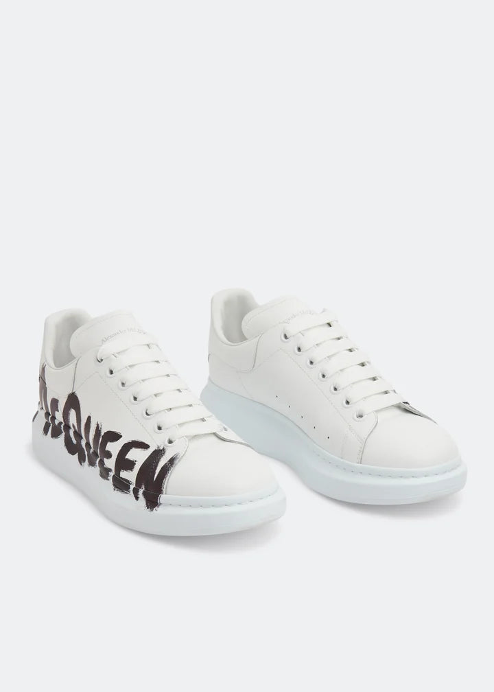 Alexander McQueen Oversized Graffiti White Black