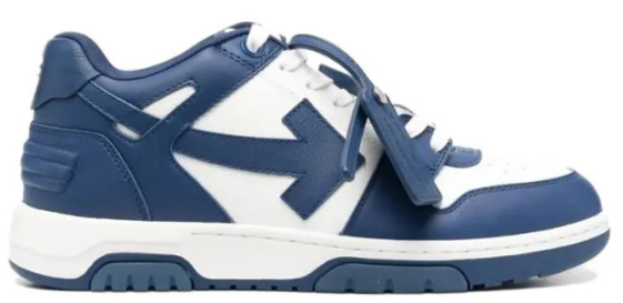 OFF-WHITE Out Of Office "OOO" Low Tops Dark Blue White