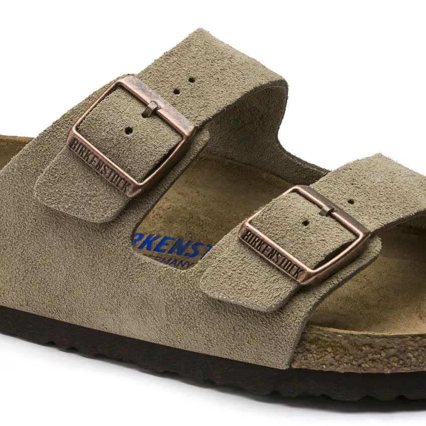 Arizona Soft Footbed Suede Leather  Taupe