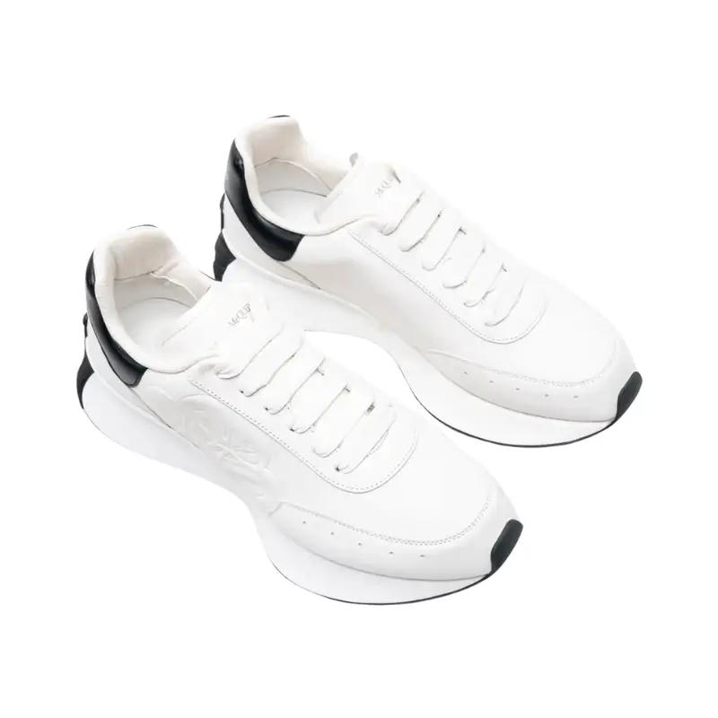Alexander Mcqueen Oversized Graffiti Sprint Runner – White Black