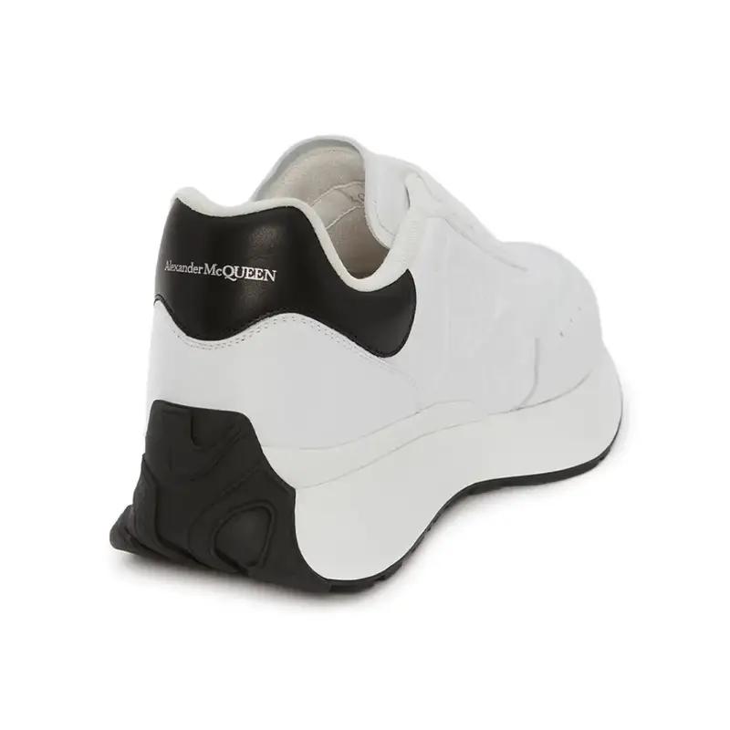 Alexander Mcqueen Oversized Graffiti Sprint Runner – White Black