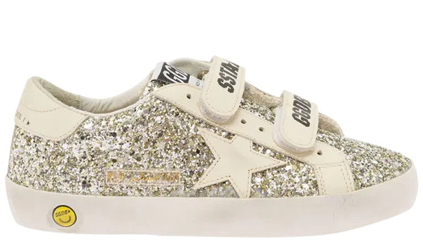 Golden Goose Old School Kids 'Platinum Glitter Cream'