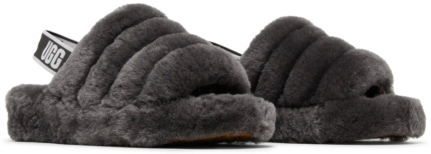 UGG Fluff Yeah Slide Thick Sole Gray