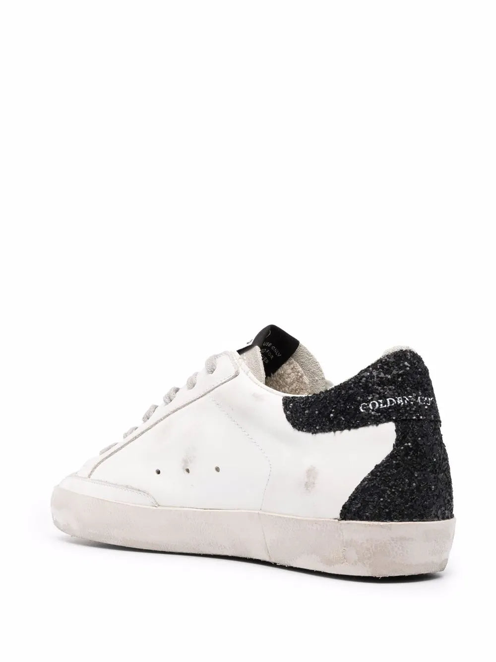 Golden Goose Superstar in white, black & glitter Star