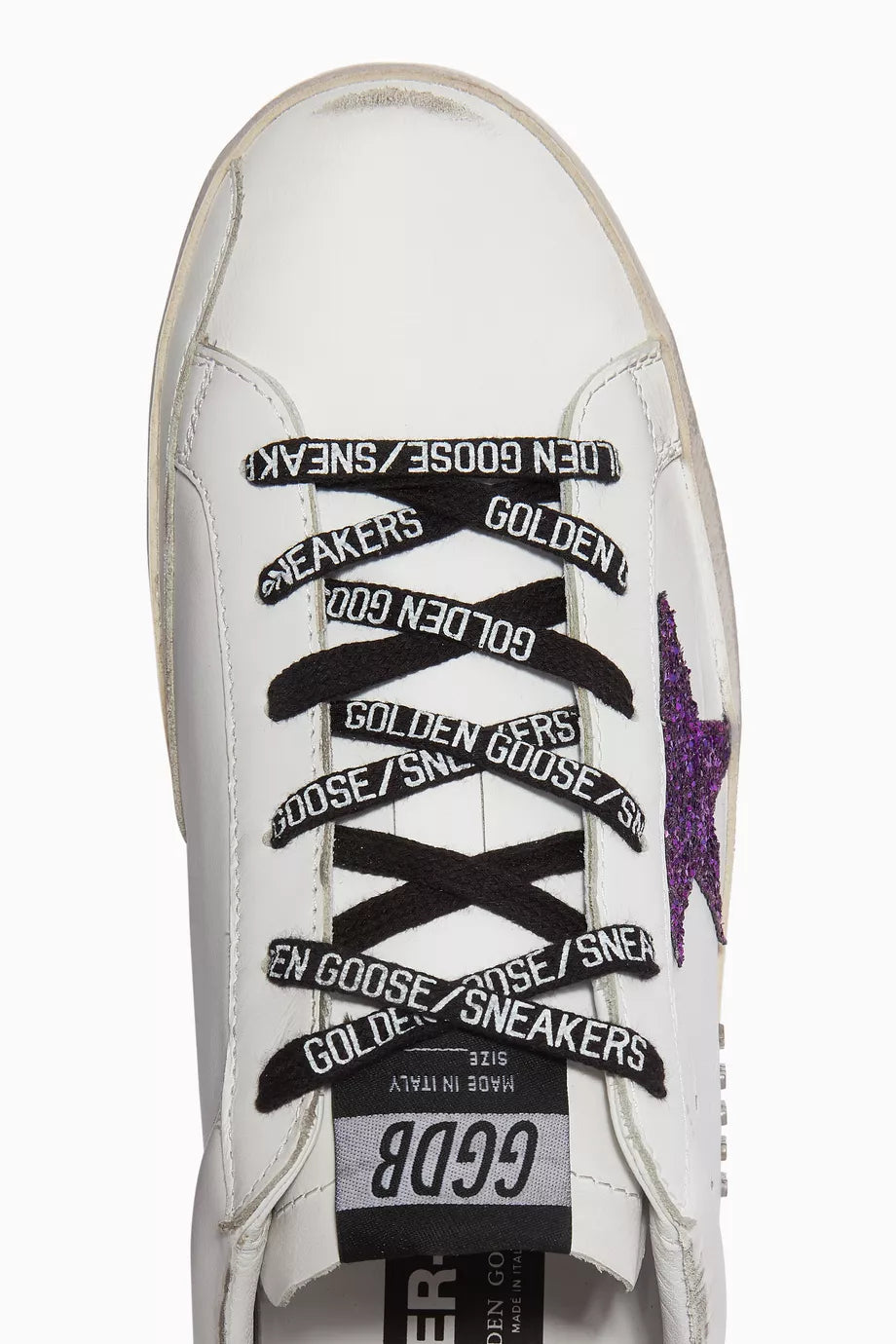purple golden goose sneakers