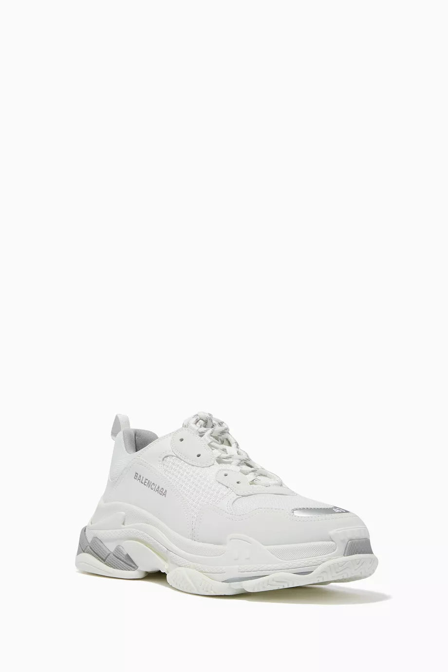 Balenciaga Triple S White Silver