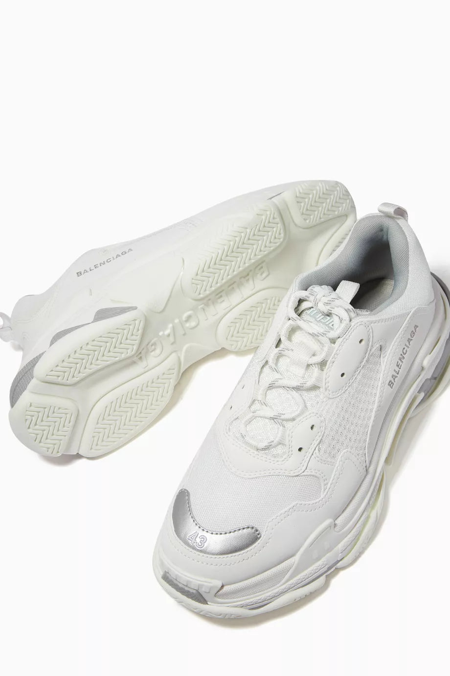 Balenciaga Triple S White Silver