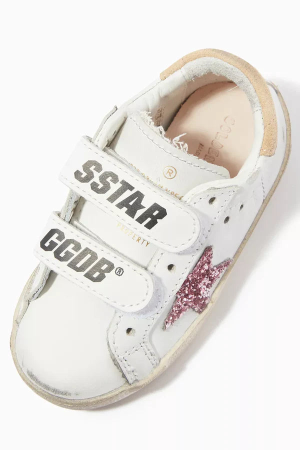 Old School Sneakers with Suede Star in Leather kids