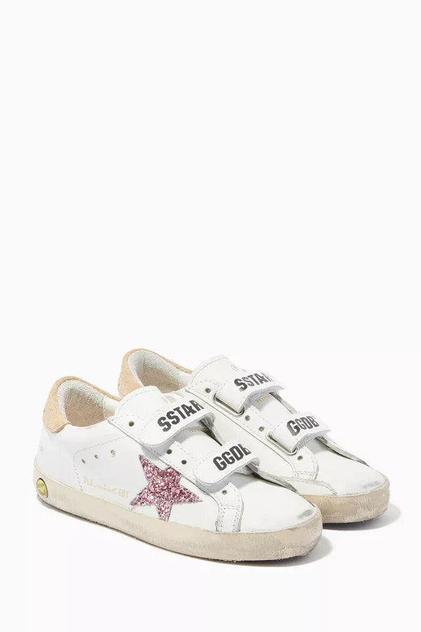 Old School Sneakers with Suede Star in Leather kids