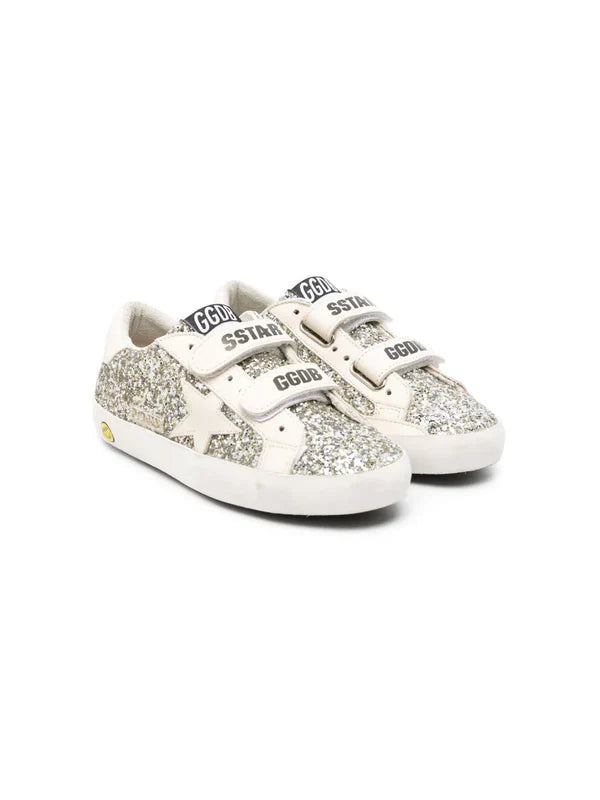 Golden Goose Old School Kids 'Platinum Glitter Cream'