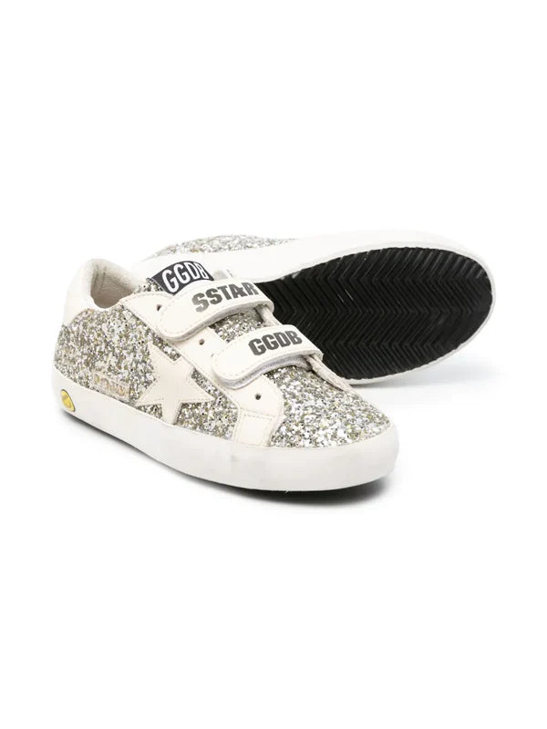 Golden Goose Old School Kids 'Platinum Glitter Cream'