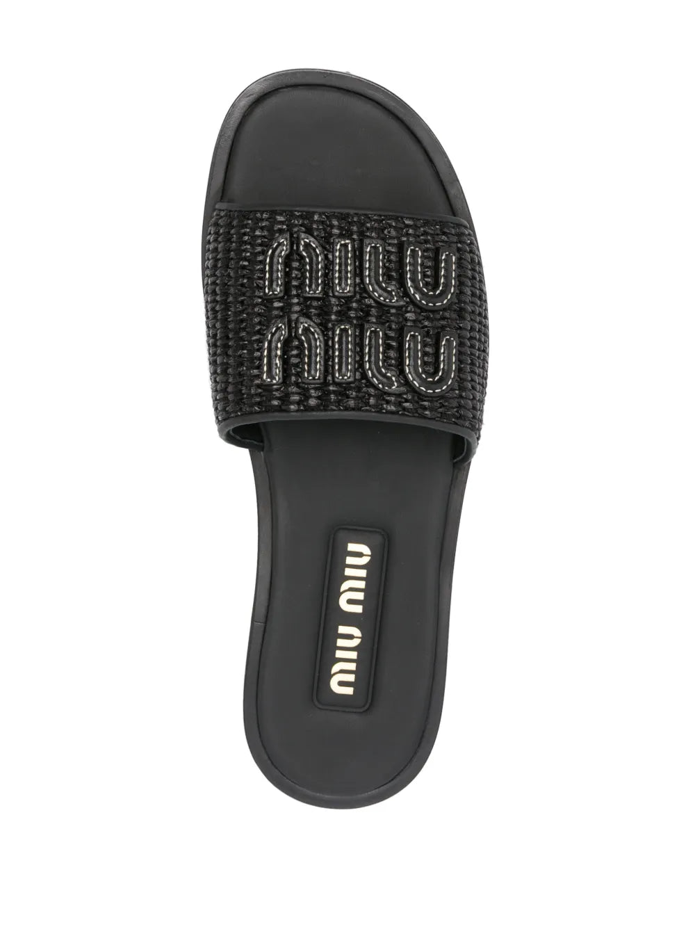 Miu Miu Slipper Black Straw