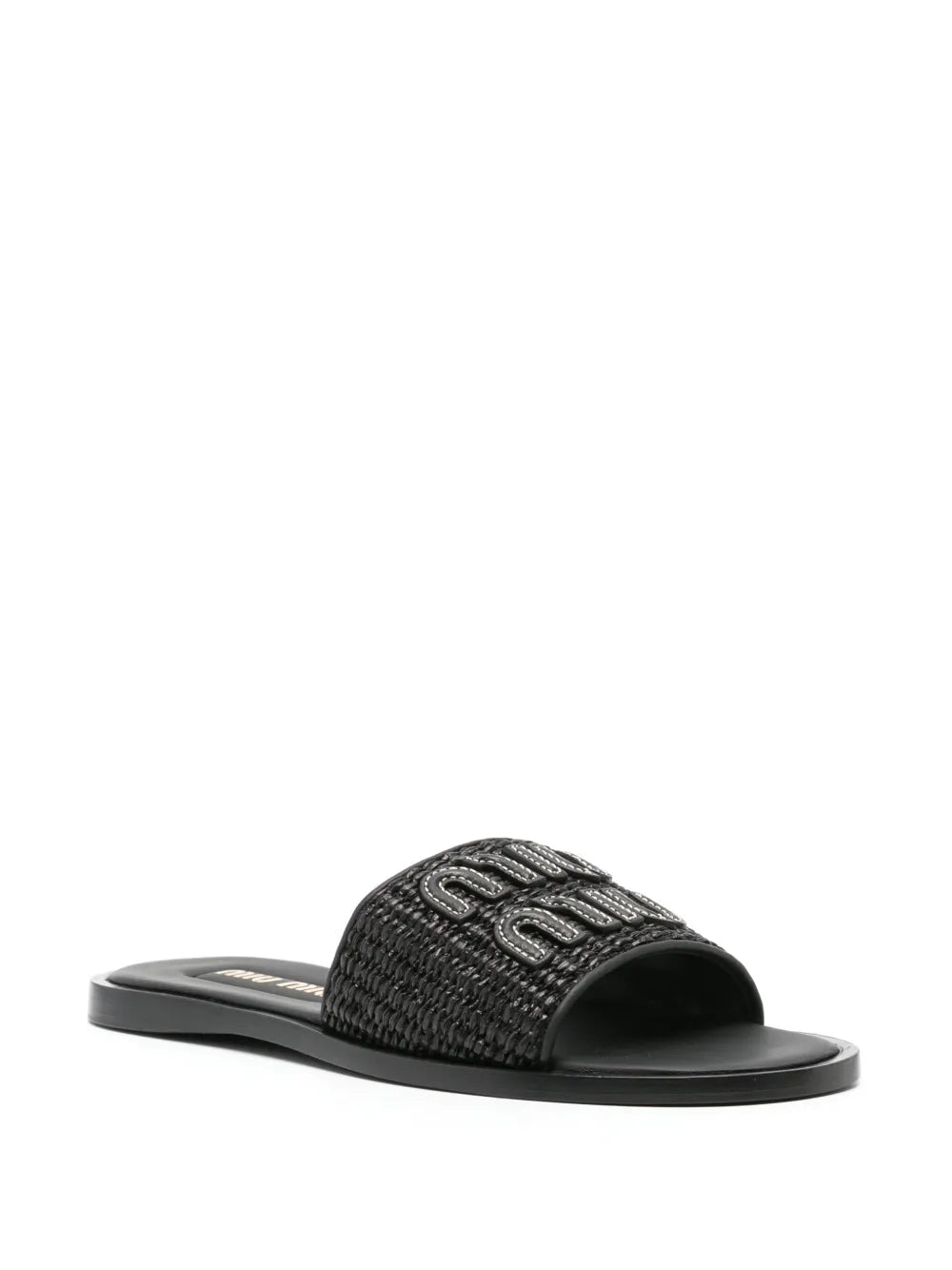 Miu Miu Slipper Black Straw