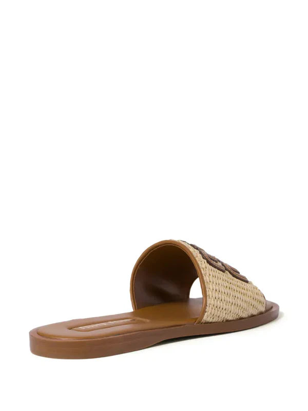 Miu Miu Slipper Browne Straw