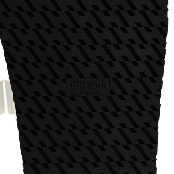 Hermes  Calfskin Womens Chypre Sandals White