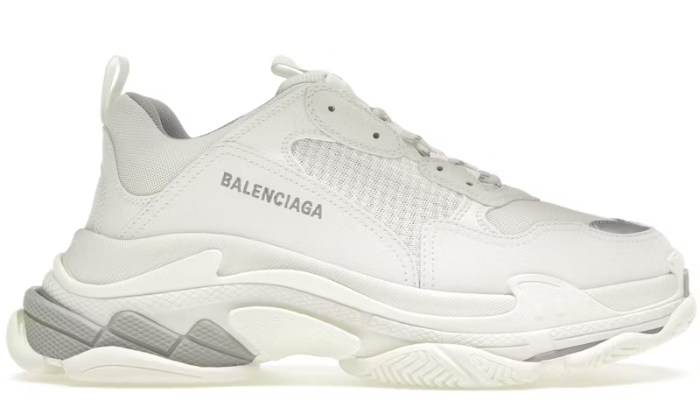 Balenciaga Triple S White Silver