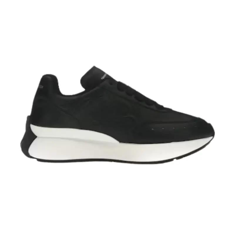 Alexander Mcqueen Oversized Graffiti Sprint Runner – Black White