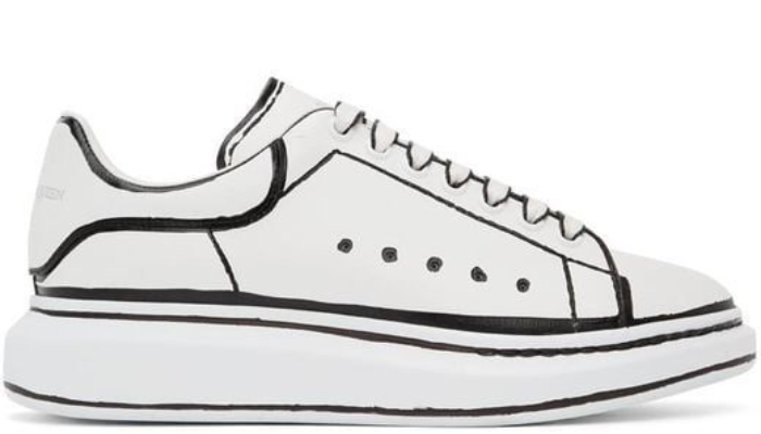 Alexander McQueen White & Black Outline Oversized