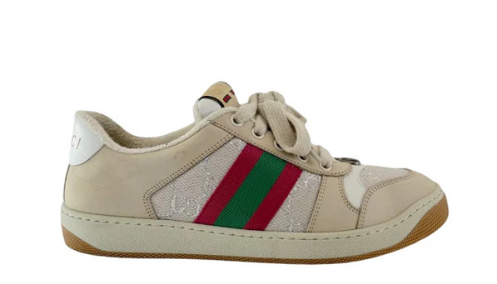 GUCCI SCREENER LEATHER SNEAKERS