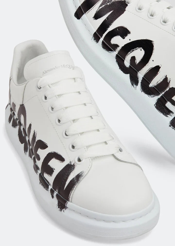 Alexander McQueen Oversized Graffiti White Black