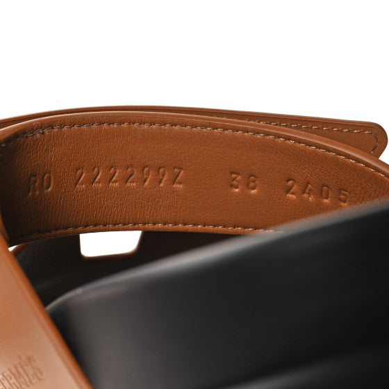 Hermes  Calfskin Womens Chypre Sandals Naturel