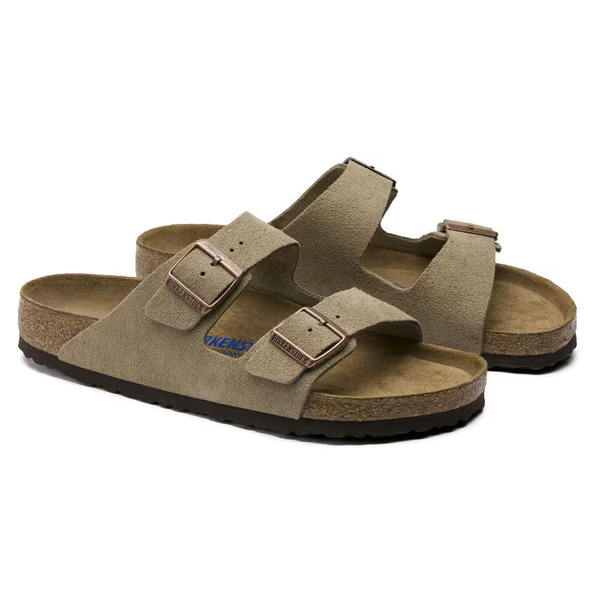 Arizona Soft Footbed Suede Leather  Taupe