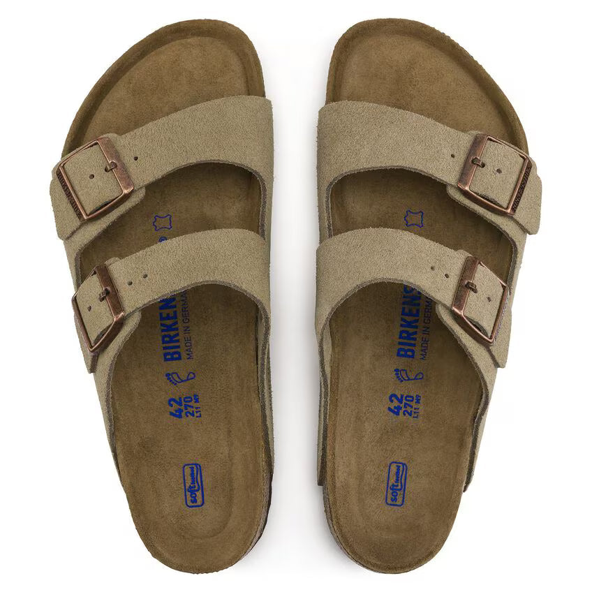 Arizona Soft Footbed Suede Leather  Taupe