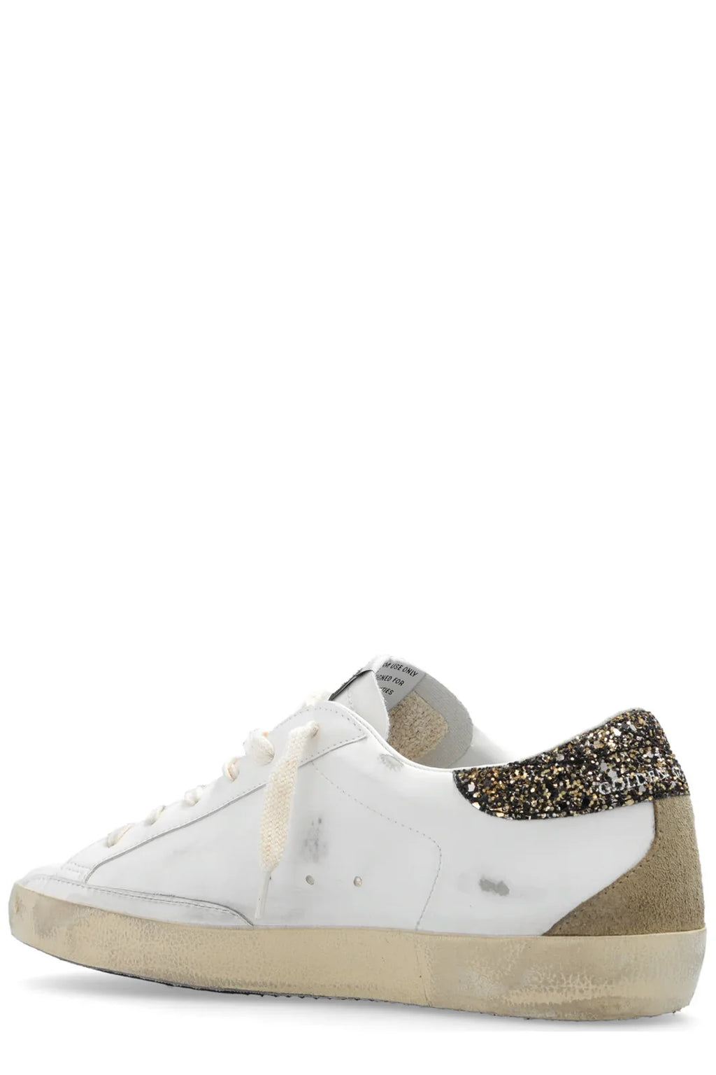 Golden Goose Super-Star White Black Croc Glitter