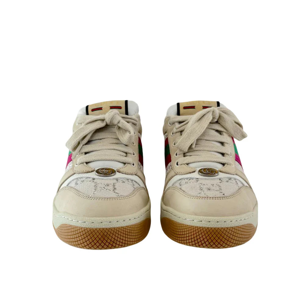 GUCCI SCREENER LEATHER SNEAKERS