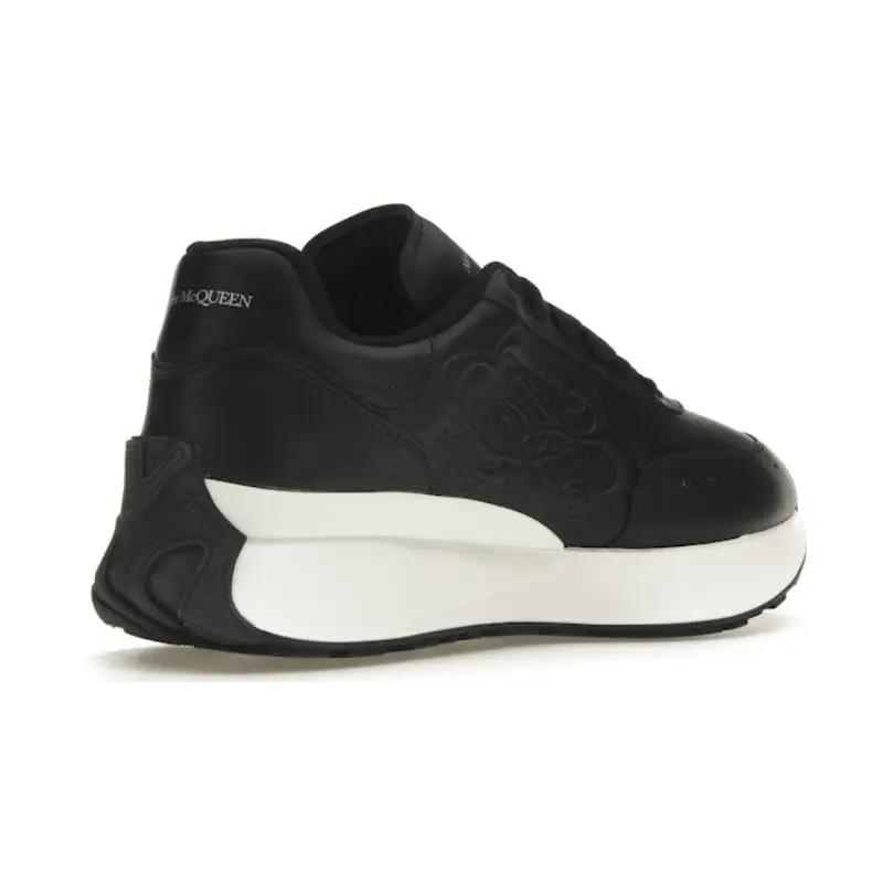 Alexander Mcqueen Oversized Graffiti Sprint Runner – Black White