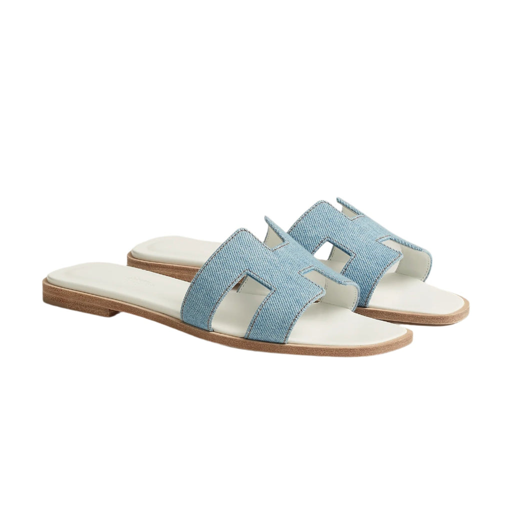 Hermes Oran sandals blue